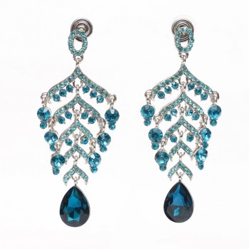 Silver Earrings blue stones