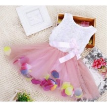 Peach frock with petals