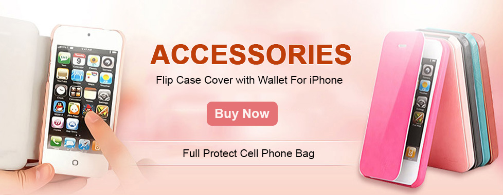 Flip Case Cover with Wallet for iPhone